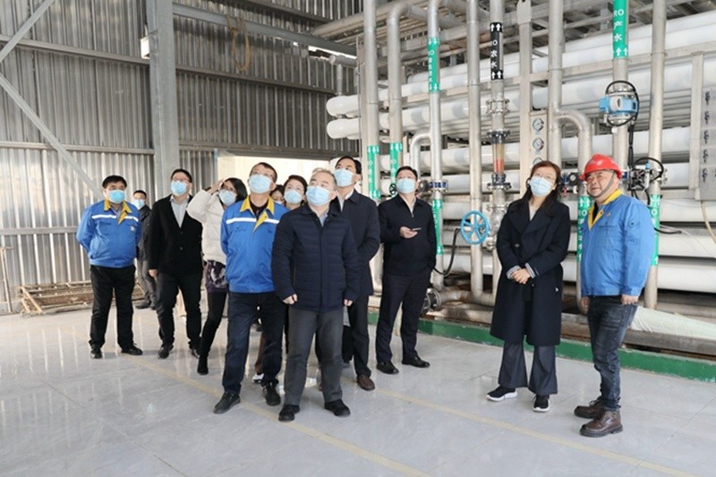 2022年12月15日，时任浙江省发展鼎新委党组成员、副主任吴红梅光临今年会jnh纸业调研企业用能、节能工作