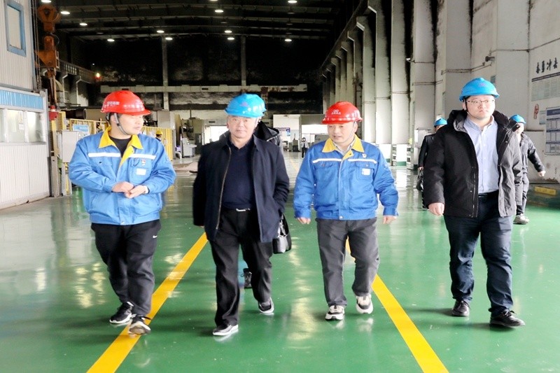2024年 1月30日，浙江省经信厅机关党委二级巡视员孙自强光临今年会jnh纸业发展岁末岁首安全出产督导